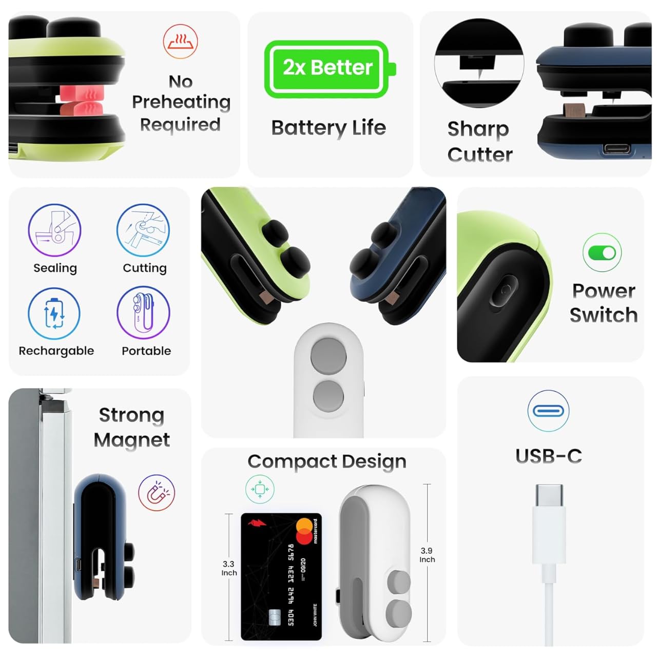 🍟 FreshLock™ | Portable Mini Tool for Indian Kitchens – Seal Chips, Snacks, Roti & More | Portable Heat Sealing Tool for Fresh Storage