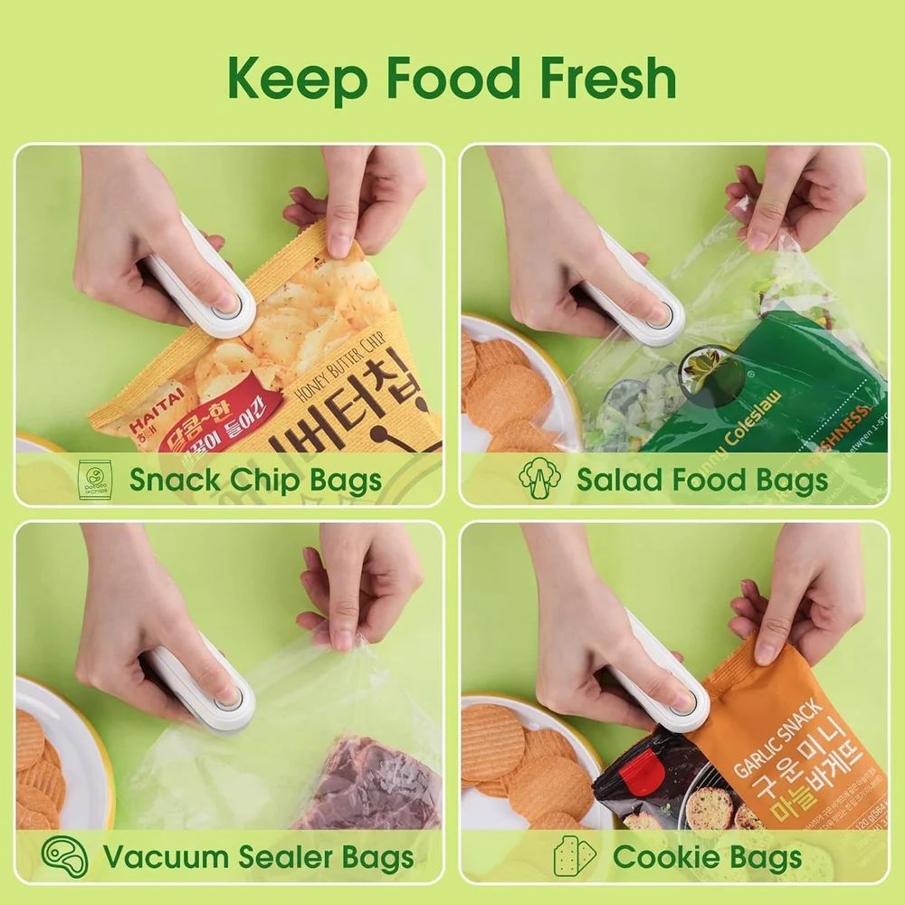 🍟 FreshLock™ | Portable Mini Tool for Indian Kitchens – Seal Chips, Snacks, Roti & More | Portable Heat Sealing Tool for Fresh Storage
